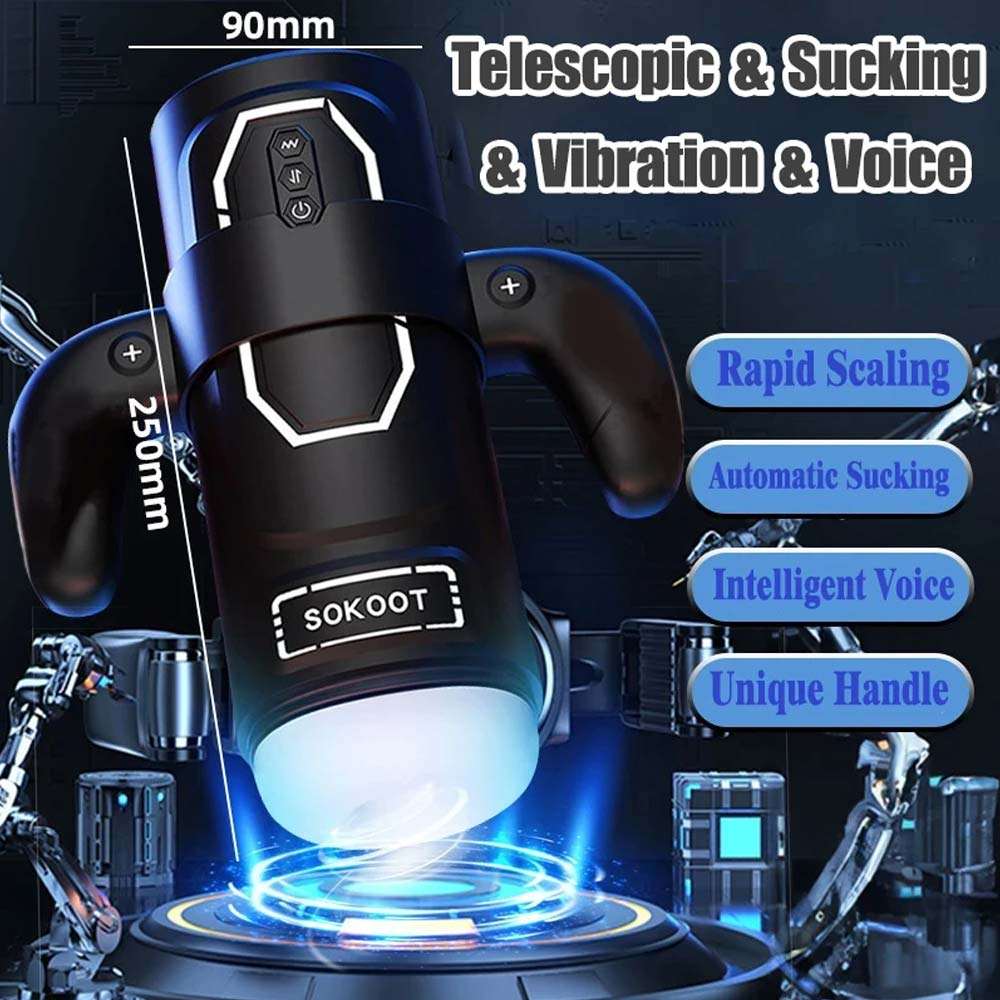 Automatic telescopic sucking male masturbator gamepad with multiple sensation modes and intelligent design