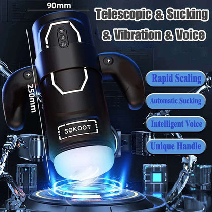 Automatic telescopic sucking male masturbator gamepad with multiple sensation modes and intelligent design
