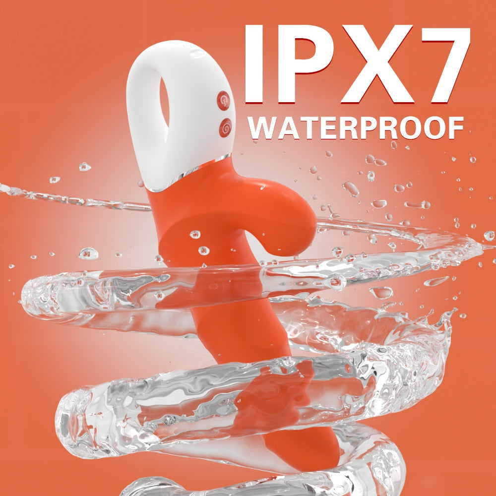 2-in-1 Greedy Girl dual-control suction vibrator with ribbed texture and clitoral suction, IPX7 waterproof.