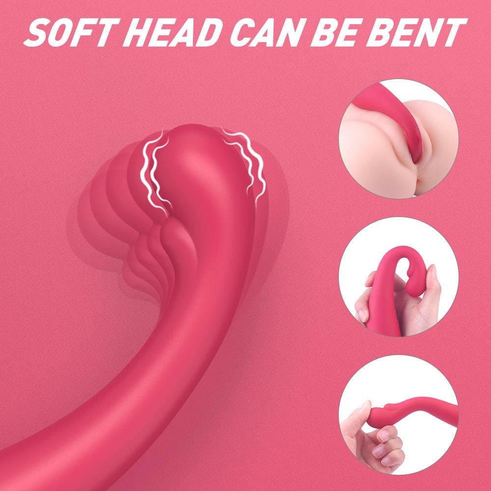 Clitoral and G-Spot licking dildo with lifelike details, textured veins, and velvety-smooth silicone.