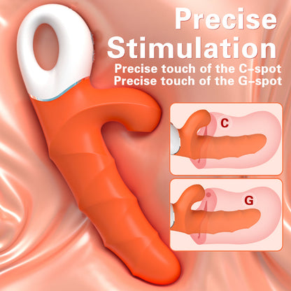 2-in-1 Greedy Girl Dual-Control Suction Vibrator with ribbed texture and clitoral suction stimulation.