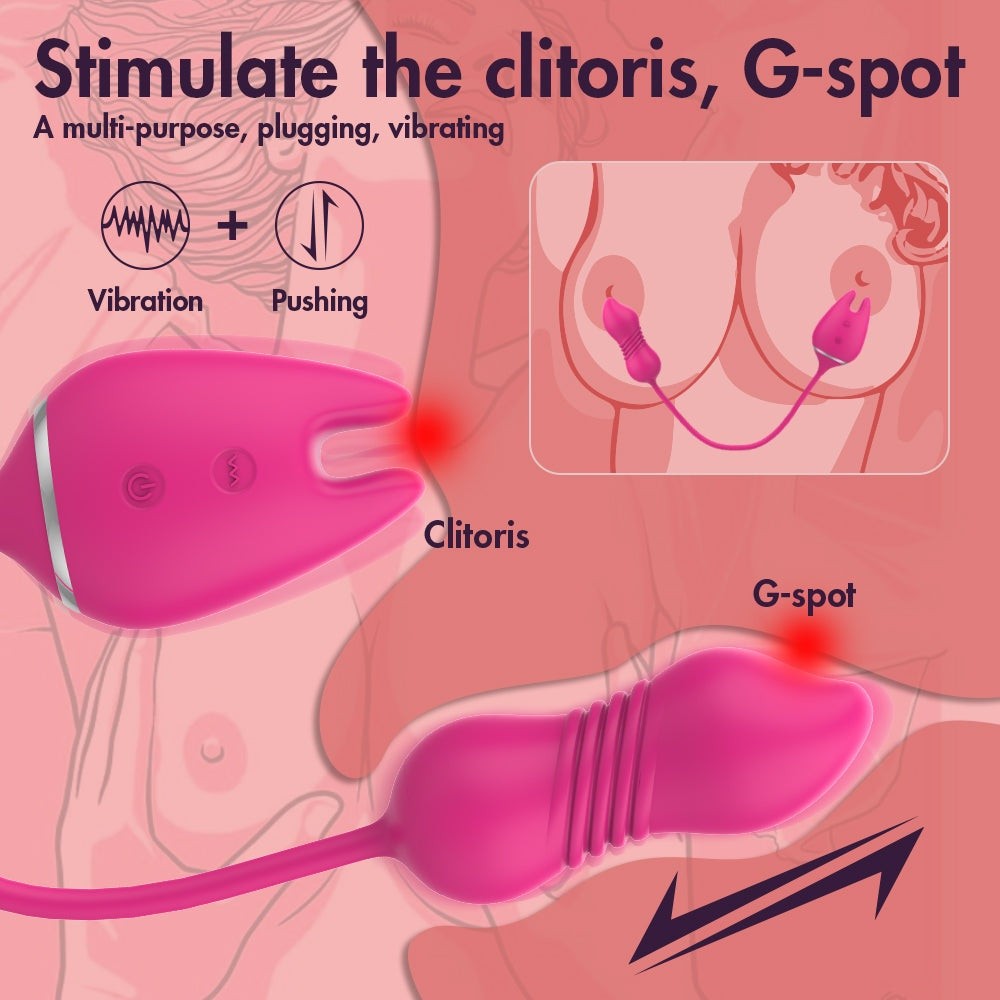 Rechargeable Vibrating Dual Stimulator Egg with expandable vibrations for clitoral and G-spot stimulation.