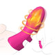 Finger vibrator for adult pleasure, features golden bend design, 10 vibration modes, heating function, rechargeable and waterproof silicone.