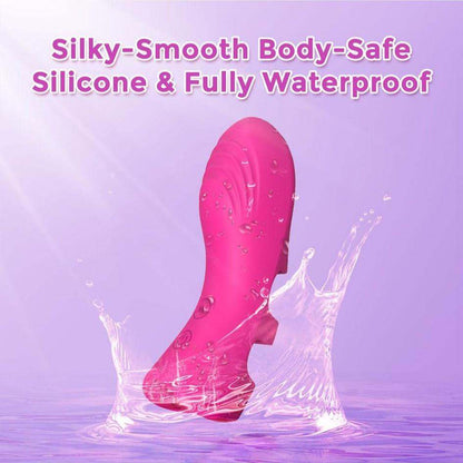Silky-smooth body-safe silicone finger vibrator, fully waterproof for versatile adult pleasure.