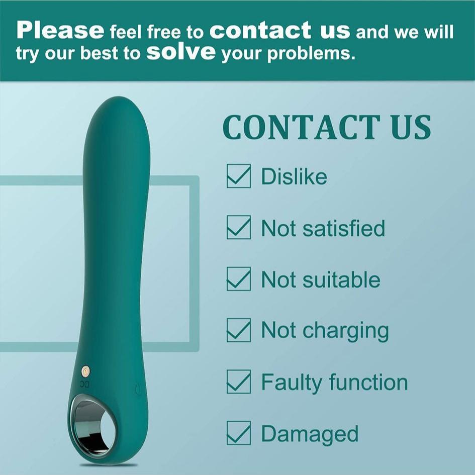 G Spot Vibrator Dildo with Contact Us information and product issues listed