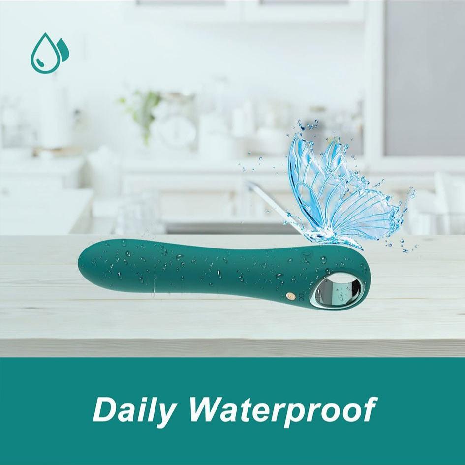 Daily waterproof G Spot Vibrator Dildo with 10 dynamic modes on a countertop.