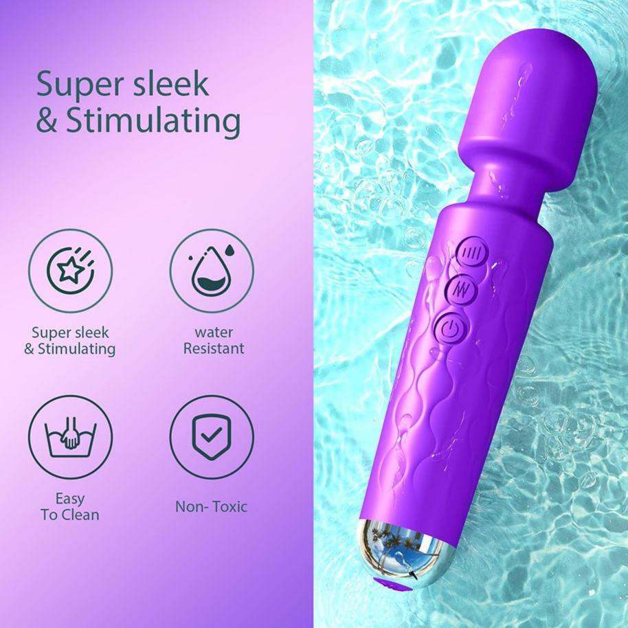 Purple Knight clitoral vibrator, sleek and waterproof design with multiple vibration modes.