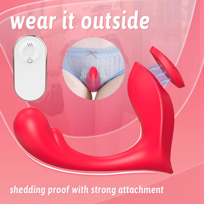 Remote-controlled wearable magnetic vibrating egg for discreet outdoor pleasure, featuring strong adhesion and 9 modes.