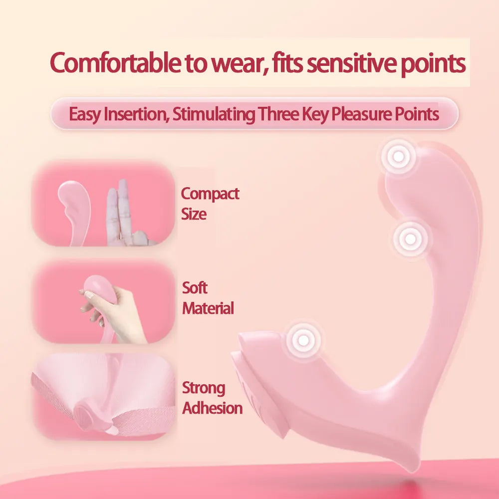 Remote-controlled wearable magnetic vibrating egg, compact and soft design, fits sensitive points with strong adhesion.