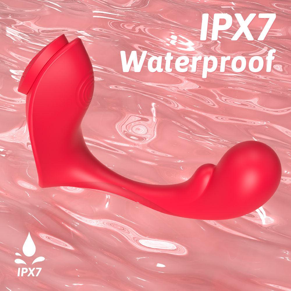 Remote-Controlled Wearable Magnetic Vibrating Egg, IPX7 Waterproof, Red Design